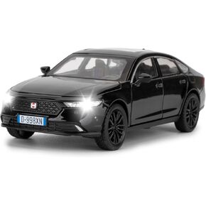 Compatible for Honda Accord Car Model, 1:32 Scale Diecast Toy Car with Lights and Sound, Alloy Pull Back Car for Kids Adults Birthday Gift (Black)