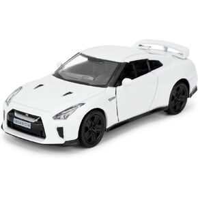 1:36 Scale Nissan GTR R35 Diecast Supercar Car Models Toy, Zinc Alloy Pull Back Vehicles Nissan GTR Toy Cars for Boys Girls Gift (White)