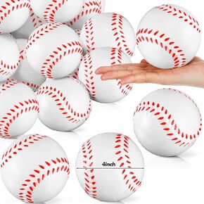 Leyndo 30 Pack 4" Extra Large Squeezable Stress Balls Bulk Jumbo Party Favor Toy Stress Ball Bulk Goodie Bags Favors Squeeze Foam Balls Giant Soft PU Stress Relief Balls for Finger Exercise (Earth)