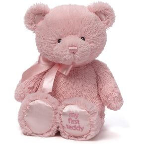 Baby GUND My First Teddy Bear, Ultra Soft Animal Plush Toy for Babies and Newborns, Pink, 10"