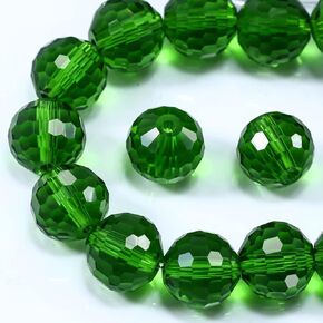 Dowarm 10MM Round Crystal Beads for Jewelry Making, Crystal Paradise Faceted Crystal Glass Beads for Crafts Bracelet Wind Chimes Suncatcher, #5003 Rondelle Spacer Beads, Loose Gemstones, 50PCS