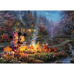 Ceaco - Disney - Thomas Kinkade - Mickey & Minnie Sweetheart Campfire - 1000 Piece Jigsaw Puzzle