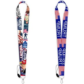 Trump 2024 Lanyard Keychain - 2 Pack - Made In USA - 3 Styles