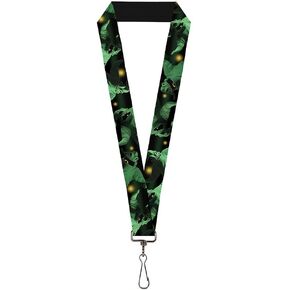 Buckle Down Lanyard-1.0-Oogie Boogie 4-Poses Black/Yellow/Green