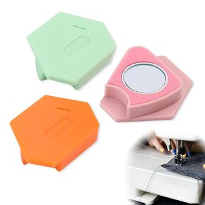 3-Piece Magnetic Seam Guide for Sewing Machine - Universal Accessory for Magnet Making Machine, Polygonal Seam Hemmer with Scale