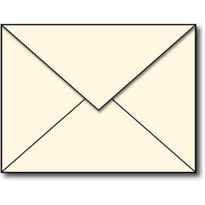 Envelope, Cream/Off White 4 3/8" x 5 3/4" for Greeting cards, Invitations - 100 Envelopes