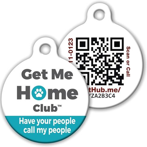 QR Code Pet ID Tag for Dogs and Cats with Online Free Pet Profile, Privacy Control & Unlimited Emergency Contacts, Size Large Absent Without a Leash in Saudi Arabia