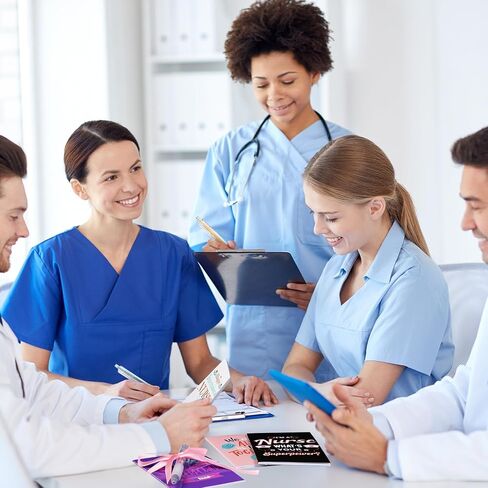 ReliThick 48 Pcs Nurse Notebooks with Pens and Ribbons Nurse Appreciation Notepad Gift Bulk Nurse Small Pocket Notepads Nurse Themed Notebook for Nurses Graduation Retirement Classroom in Saudi Arabia
