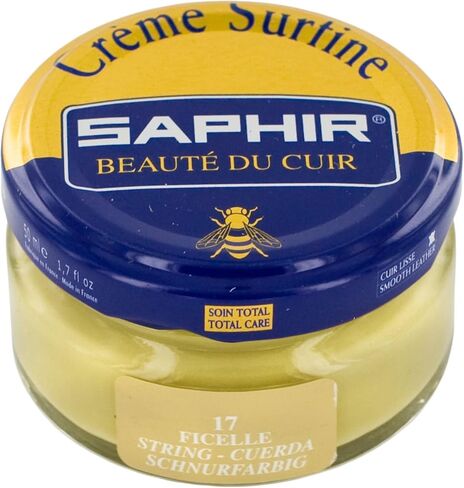 ملمع الأحذية SAPHIR Creme Surfine Pommadier - كريم شمع العسل للمنتجات الجلدية - بني in Kuwait