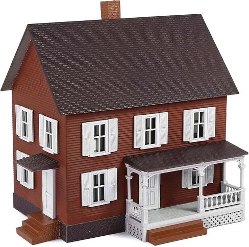 HO Scale Assembled Complete Model Village Two-Story House 1:87 Christmas Building JZ8709 (Yellow) in Saudi Arabia