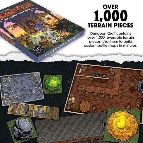 Dungeon Craft Board Game: Volume 1 Loose Leaf Inside a Custom Box, Water Resistant, Dry Erase by 1985 Games in Saudi Arabia