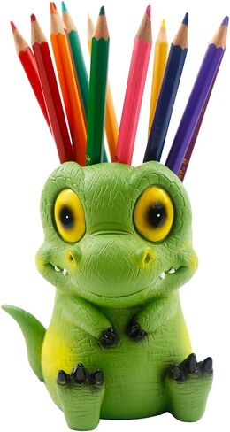 Cute Dinosaur Pen Holder for Desk Bedroom Decor, Large Capacity Pen Holder for Classroom Office Desk Organizer Accessories, Unique Gift for 6,7,8,9,10,11,12 Year Old Boy Gifts in Saudi Arabia