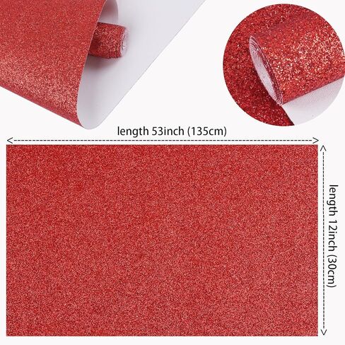Solid Color Superfine Glitter Faux Leather Rolls 12"X53"(30cmX135cm), Shiny Faux Fabric Canvas Perfect for Craft Handmade DIY Leather Earrings, Bows,Sewing (Golden.) in Kuwait
