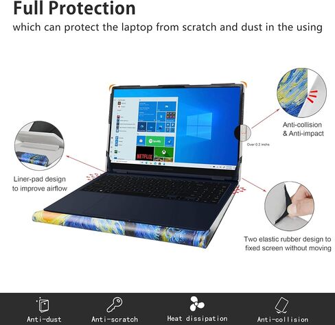 حافظة حماية Alapmk لهاتف Samsung Galaxy Chromebook Plus XE550XGAA XE550XGA-KC1US/Samsung Galaxy Book 4 Edge 15 NP750XQAA NP750XQA-KB2US/Galaxy Book4 15 NP750XGK/Galaxy Book4 360 15 NP750QGK، مليء بالنجوم in Saudi Arabia