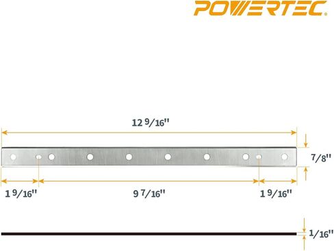 POWERTEC 12800DD 13 Inch Planer Blades for DeWalt DW735, DW735X Planer, Replacement Woodworking Planer Knives for DW7352, Set of 6 in Kuwait