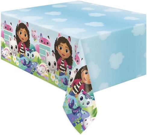 Gabby's Dollhouse Party Supplies Pack Serves 16: Gabbys Dollhouse Plates Napkins Cups and Table Cover - includes Birthday Candles - Gabby Dollhouse Bundle for 16 in Saudi Arabia