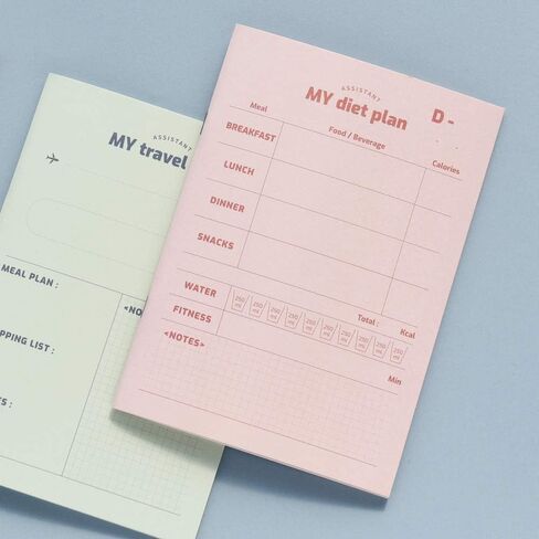 Monolike A5 My Assistant Notebook 6 SET - B Type, Monthly Plan, Weekly Plan, Daily Plan, Check List, Memo, Record in Kuwait