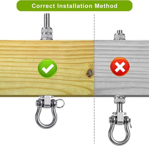 SELEWARE Heavy Duty Bearing Swing Hangers, 6 Pack Stainless Steel Swing Hooks for Wood and Steel Beam, Swing Sets Hardware for Hammock, Yoga Swing, Porch Swing, Heavy Bag, 7" x M2/5", 1500LB Capacity in Saudi Arabia