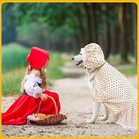 3Pcs Dog Halloween Costume Old Lady Costume for Big Bad Wolf Grandma Dogs Costume Include Dog Dress Hat and Glasses for Dog Halloween Party Cosplay (3XL) in Saudi Arabia