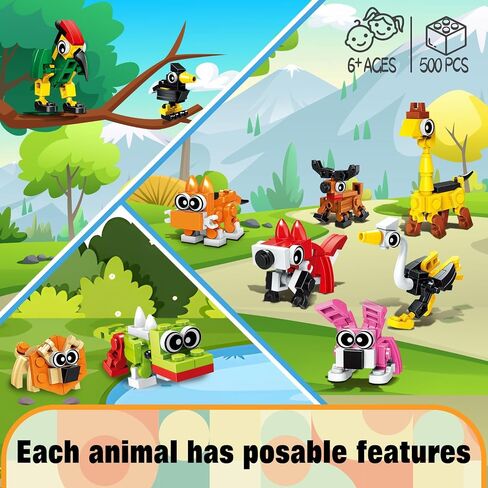 Party Favors for Kids- 30 Pack Mini Animals Building Blocks Set, Goody Bags Stuffers, Small Toys for Kids Prizes, Christmas Birthday Party Favors Return Gifts for Boys Girls Age 6-8-12+ in Saudi Arabia