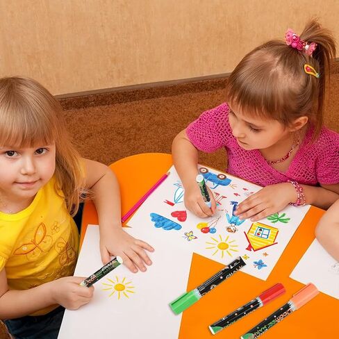 Liquid Chalk Markers, 8 Color 6 mm Medium Tip Erasable Marker Pens for Blackboard, Glass, Window & Mirror, Reversible Dual Tip Chalk Board Marker in Saudi Arabia