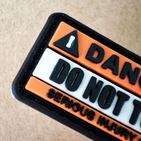 2Pcs Fun PVC Warning Patches, Danger Do Not Touch Funny Patch for Backpacks Clothes Jacket Tactical Bag in Saudi Arabia