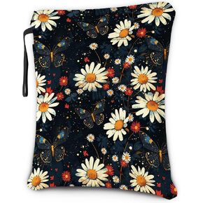 Book Lover Gift for Daisy Flower, Book Sleeve with Zipper, Gothic, Dark Plants Book Cover Plants for Women Best Friend Sister,Daughter.