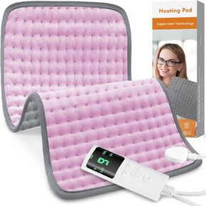 Heating Pad, Heating Pad for Back Pain & Cramps Relief, 9 Heat Settings & 4 Timers Auto Shut Off Heating Pad, Machine Washable, Dry & Moist Heat, Soft Electric Heating Pad for Sore Muscles, 12''×24''