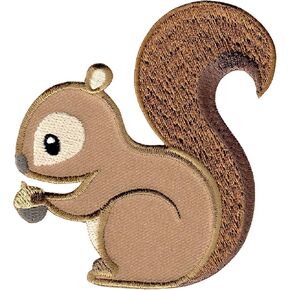 Squirrel Patch, Iron On/Sew On - Appliques for Kids Baby