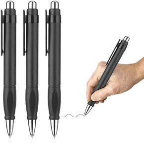 3pcs Big Pens Heavy Pens, 7.87 Inch Smoothly Writing Oversized Weighted Pen Fat Pens Large Giant Writing Tool with Comfortable Sleeve for Arthritis and Elderly for School & Office (Black)
