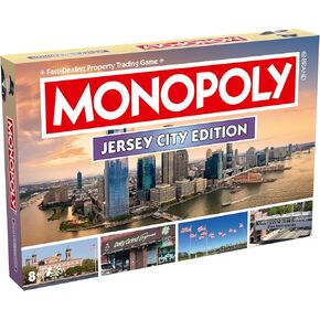 Monopoly Board Game Jersey City NJ Edition : 2-6 Players Family Board Games for Kids and Adults, Board Games for Kids 8 and up, for Kids and Adults, Ideal for Game Night
