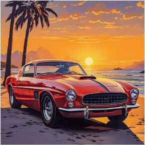 SJUTOUCI Car Diamond Painting Kits for Adults, Truck Diamond Art Kits for Beginners, 5D DIY Diamond Dot Art, Full Drill Gem Craft for Home Decor 12x12 inch