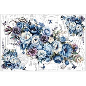 OLYCRAFT 3pcs/Set Cosmic Roses Rub on Transfers for Furniture and Crafts 6x12 inch Rose Decor Transfer Stickers Flower Rub on Decals for Wood Furniture Scrapbooking Home Decorations
