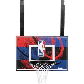Franklin Sport NBA Grow-with-Me Kids Mini Basketball Hoop Set - Over The Door Indoor Hoop for Kids - Includes (1) Adjustable Height Hoop, (1) Mini Youth Basketball + Air Pump - Ages 3+