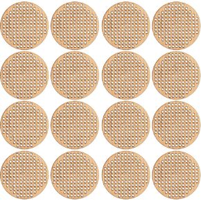 Amosfun 20pcs Wooden Hanging Circle Wooden Cross Stitch Plate Mini Embroidery Template for DIY Crafts Wedding Christmas Hanging Decor