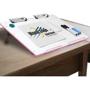 Adjustable Portable Workstation, Magnetic Whiteboard Clipboard, 22 Degree Angle for Optimal Writing, Reading Ergonomic Desk Accessory for Busy Professionals, Offices - Green