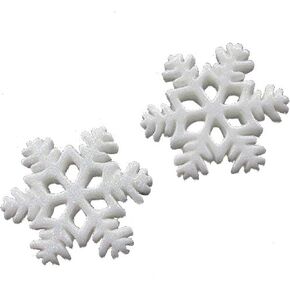 Chenkou Craft White Snow Flake Merry Christmas Resin Flat Backs DIY Craft 20mm 30pcs