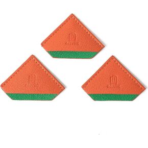 3 Pieces Leather Bookmarks Handmade Page Marker for Men Women, Faux Leather Page Clips Corner Book Markers for Teachers Gift for Writers Bookworm Book Lovers (06-Black Brown) in Kuwait