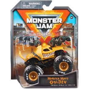 Monster Jam 2023 Spin Master 1:64 Diecast Truck Series 31 Ruff Crowd Monster Mutt Golden