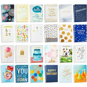 Hallmark All Occasion Cards Assortment—48 Cards with Envelopes (Birthday, Thank You, Congrats, Sympathy, Baby Shower, Blank)