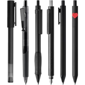 Kaco 6 Pieces Gel Pens Cute Stationery, Journaling Note Taking Pens, 0.5mm Fine Point, BUCUO (6 Pcs Pink - All Black Ink) in Kuwait