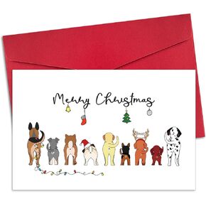 بطاقة عيد الميلاد للكلاب المضحكة من Ogeby مع مغلفات، هدايا عيد الميلاد الفكاهة لمحبي الكلاب in Kuwait