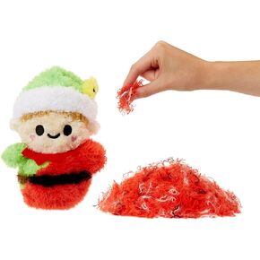 Fluffie Stuffiez Holiday Santa Small Collectible Feature Plush, Surprise Reveal Unboxing with Huggable ASMR Fidget DIY Fur Pulling, Ultra Soft Fluff