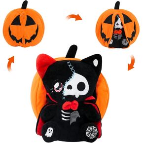 Scary Halloween Plush Toys with Bat Wings - 9" Eyeball Stuffed Animals Gift for Kids Christmas Party Decoration