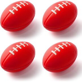 4Pcs Mini Foam Footballs Brown Football Stress Ball Squishy Football Party Favor Soccer Party Decoration