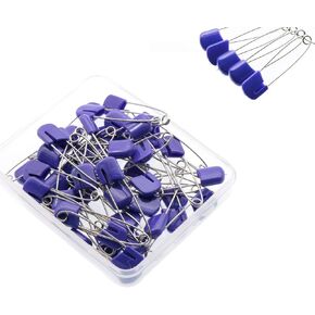 Waykino 50PCS Kids Pins Plastic Head Baby Safety Pins Safety Hold Clip Locking Infant Cloth Diaper(Pink)