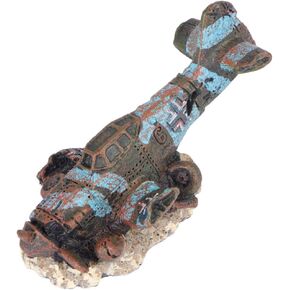 balacoo Fish Tank Helicopter Landscape: Aquarium Ships Fish Tank Helicopter Decorations Plane Aquarium Accessories Artificial Aquarium Decorations Crawl Supplies