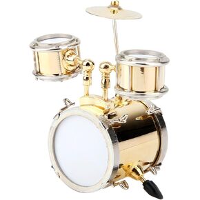 Miniature Drum, Mini Musical Instrument Drum Simulate Instrument Miniature Dollhouse Model Ornament Collection