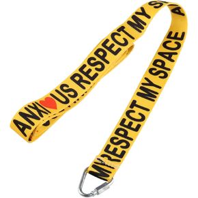 JXGZSO Anxious Respect My Space Yellow Dog Lead Shy Rescue Dog Gift Nervous Shy Dog Gift (Respect My Space DL)