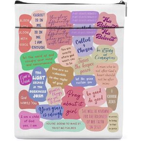 Bible Christian Religious Gifts for Women Book Lover Gifts for Readers Book Sleeve for Book Lovers Bible Book Sleeve with Zipper